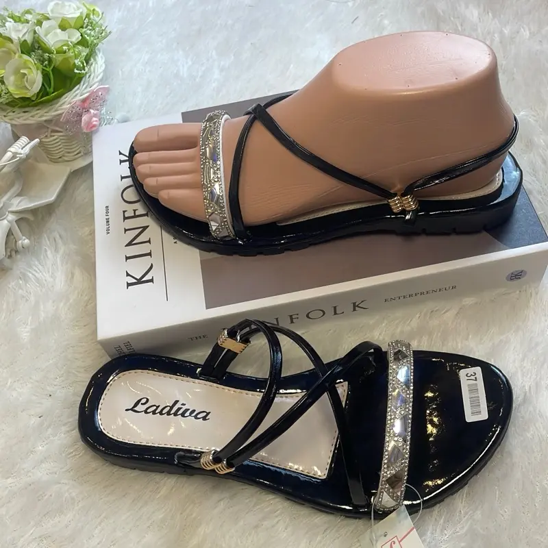 Ladiva ~ Sandal Selop GLITER TALI SILANG bisa dibuat “ Dua Versi “ 5