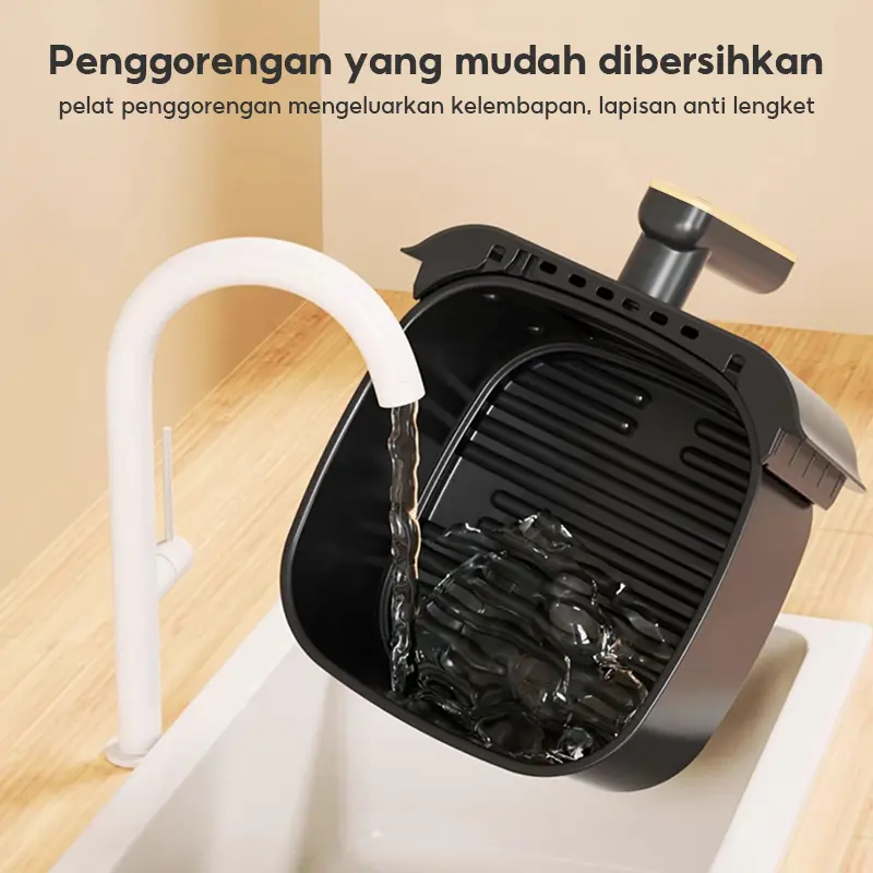 【EXCLUSIVE nisafauziah910】HAN RIVER Air Fryer 4.2L Multifungsi Wajan Anti Lengket Bebas Minyak Low Watt 800 Watt Airfryer 4