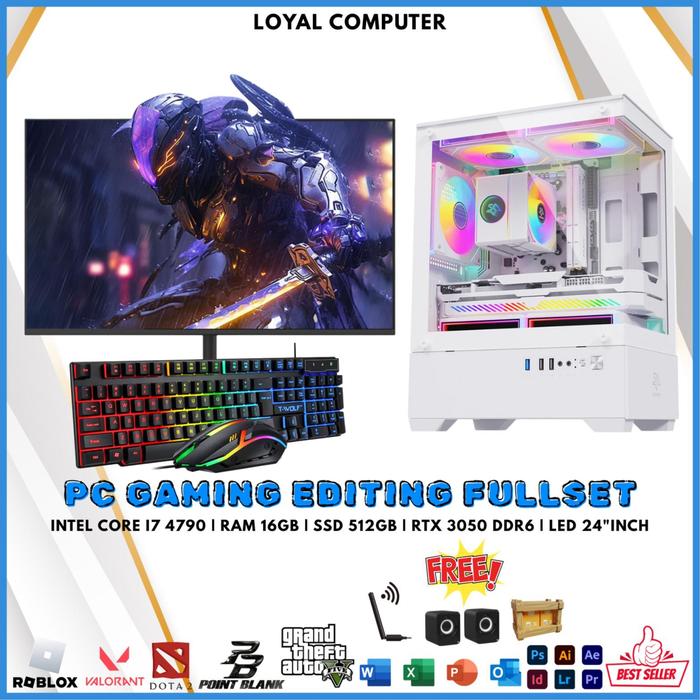 Loyal Computers Promo PC Rakitan Gaming Fullset Intel Core i7 4790 RAM 16gb SSD 512gb ...