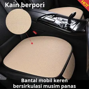 Bantal kursi mobil tiga bagian set empat musim universal, bantal kursi mobil bebas bundel, berbagai model tersedia, paparan matahari tidak panas, ventilasi, set tiga bagian filament es premium, tahan geser
