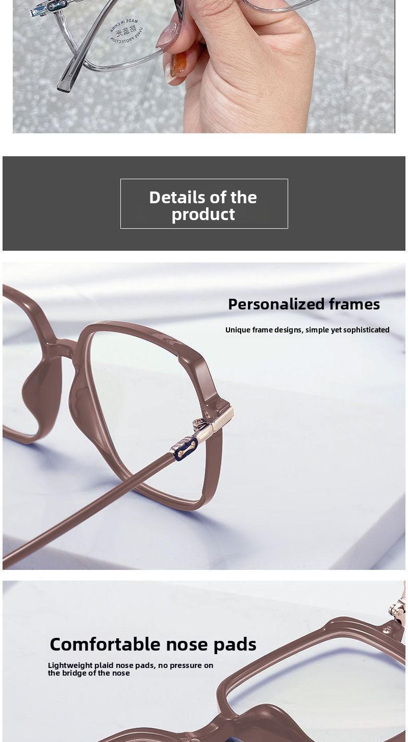 Bingkai kacamata pelindung anti-cahaya biru berkualitas tinggi, ramping, gaya retro, kacamata tanpa resep untuk pria dan wanita, juga cocok untuk lensa resep.