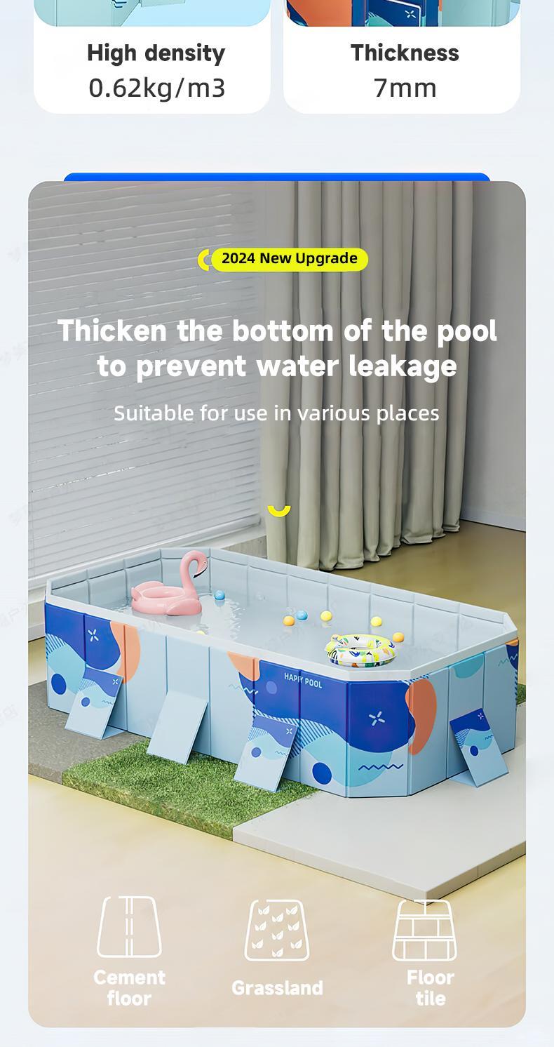 Product Introduction of [Ramadan Promotion]【Kiumo】（Foldable Swimming Pool）Portable swimming pool Parent-child activities Family Can accommodate up to 7people Easy assembly Exquisite production Children's Toys Essential for hot summer Swimming pool Sand Outdoor Swim swimming pool 31