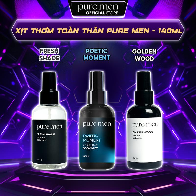 [COMBO RẺ HƠN] Xịt Thơm Toàn Thân Body Mist Pure Men Hương Nước Hoa Lưu Hương Cơ Thể Dành Cho Nam - 140ml