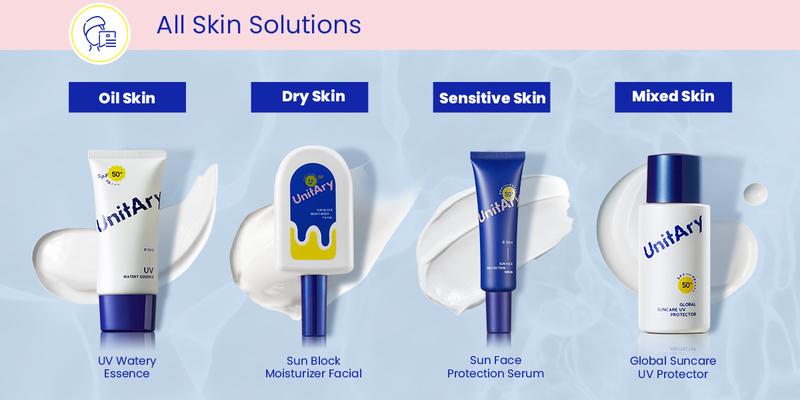 Product Introduction of [ Giveaway only ] Sample sunscreen UNITARY All Skins Sunscreen SPF ASLI DI UJI INVIVOINVITRO SPF 50+/PA++++ BPOM Facial Berminyak Kering Perawatan 56