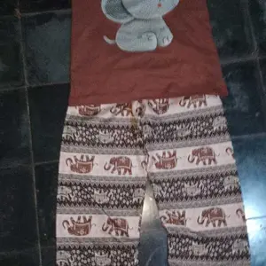 [Free Stiker Nama] Setcel Anak Celana Panjang Gajah untuk usia 1-12 Tahun Laki laki Perempuan