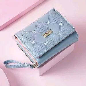 dompet laura-dompet wanita lipat mini dompet kartu uang koin terbaru Kulit