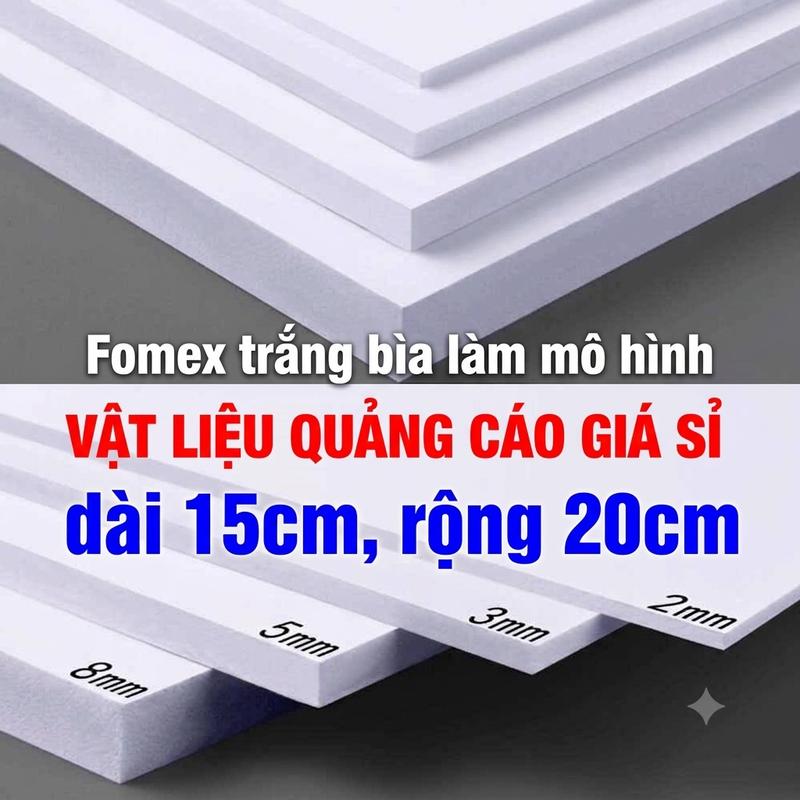Bìa mô hình Formex trắng 15x20cm bìa Foam làm Handmade