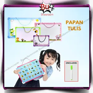 Whiteboard papan belajar anak tulis bisa dihapus spidol karakter