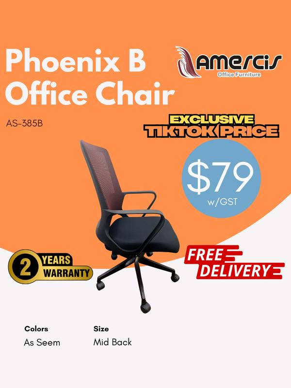 Amercis Mid Back Phoenix B Mesh Chair AS-385B 2
