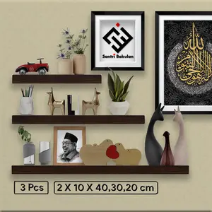 Set 3 Pcs Rak Dinding Minimalis Tempel Tembok Aesthetic - Rak Dinding Ambalan Serbaguna