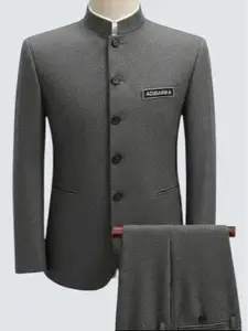 ADIBARRA- Setalan Jas Koko l Set Jasko l Oneset Jas Mandarin Pria Dewasa l Stelan Resmi Kancing Muslim Setelan Slimfit Formal Tangan Panjang