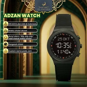 Jam Tangan Adzan Jam Tangan Digital pengingat Sholat 5waktu Alfatiha AS-S016