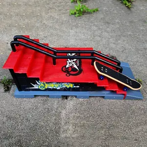 Ready Stok Fingerboard Skateboard Arena Mini Skatepark Board Game Untuk Anak Dengan Track Ramp Mainan Skateboard Jari Mini Dan Alat Peraga Model Kombinasi Tempat Profesional Store.Id