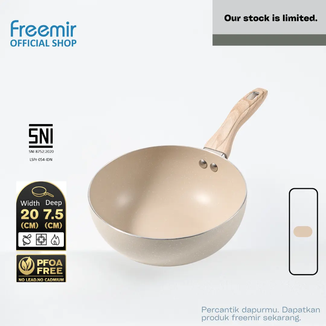[SPECIAL LIVE] freemir Panci Susu MPASI 20cm Panci Souce Pan Masak Rebus Mie Multifungsi Anti Lengket Wok Pan Kitchenware Alat