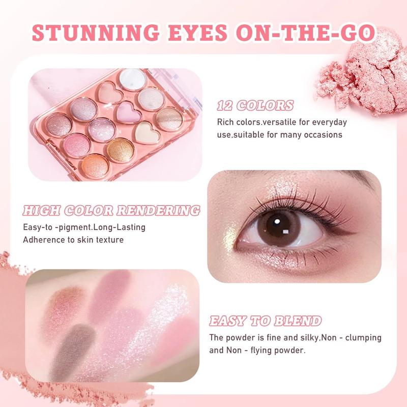 Saniye E1271 Sweetheart Eyeshadow Palette 12 Warna 7