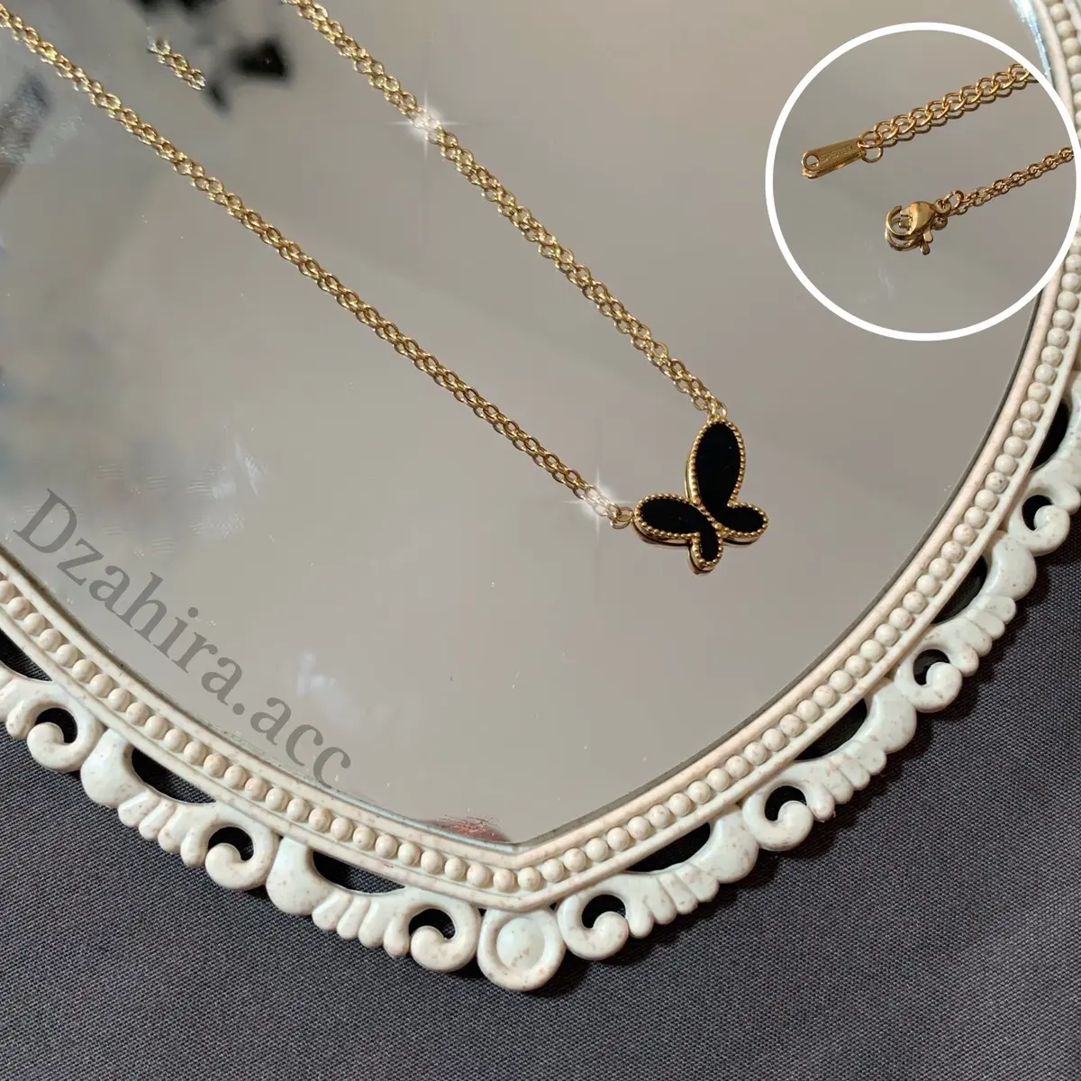 kalung kupu-kupu titanium anti karat dan luntur
