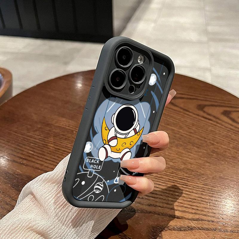 Casing Hp OPPO A7 OPPO A5s OPPO A12 OPPO A12S A11k Case silikon anti drop astronot skateboard Casing ponsel HP imut kartun Softcase Kesing 2