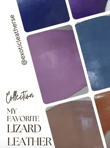 LIZARD Kulit ASLI - Black, Dark & Light Color Front Cut (Grade Export AAA)