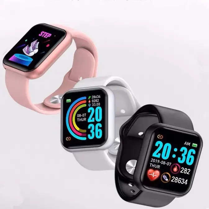(Smartwatch)Smartband/Bracelet Y68/D20 Wanita/Pria Unisex Jam Monitoring Jantung | Bisa Custom/Kostum Foto Wallpaper | Baca Notifikasi Social Media 0