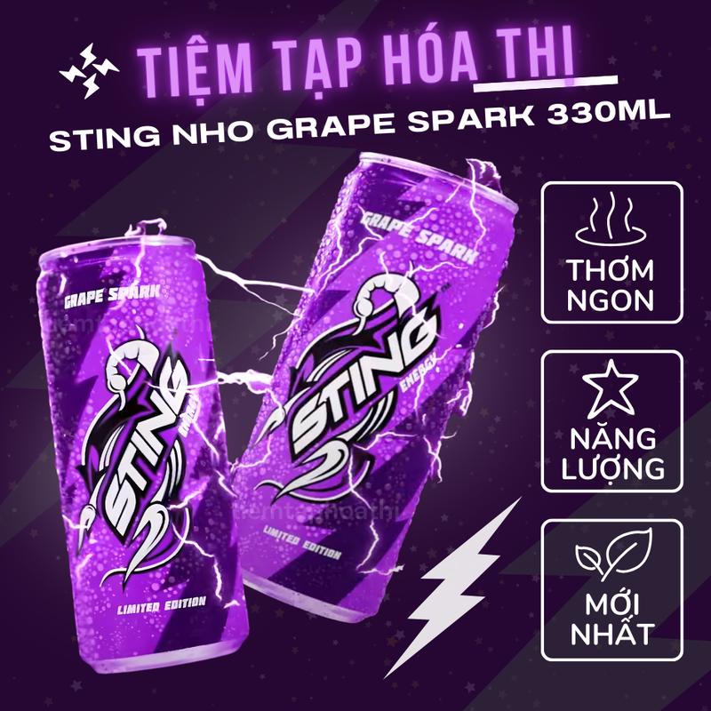 Combo 6 Lon Nước Tăng Lực Sting Thơm Ngon (330ml/lon) nuoc tang luc
