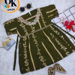 Daster Anak Renda Arab 1-4 Tahun Lengan Katun - Perempuan, Tidur Rayon Bunda Busui