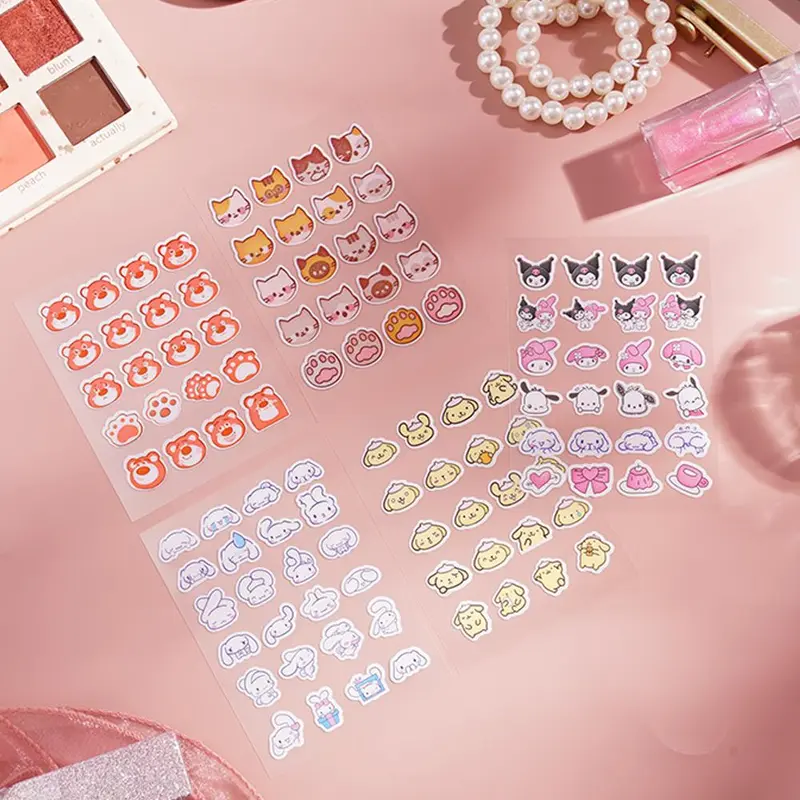 Miếng Dán Mụn, Chủ Đề Sanrio Hoạt Hình Kuromi, Chất Liệu PE, Miếng Dán Mụn Dễ Thương, Miếng Dán Mụn, Chăm Sóc Da, 20 / 24pcs 0