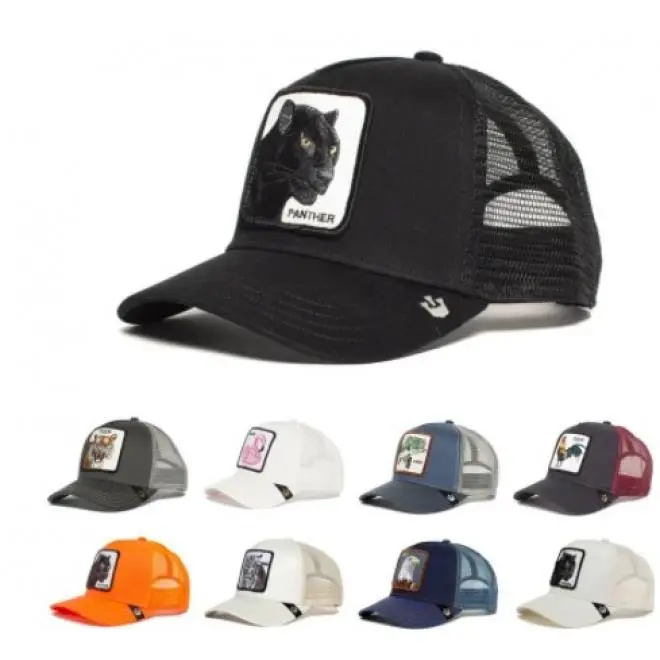 2023 Internet Hot New Hot Sale 2022 Foreign Trade Trucker Cap with Cartoon Animal Embroidered Breathable Cotton Mesh Cap Factory Direct Selling Sports Outdoor Hat Cool Hat