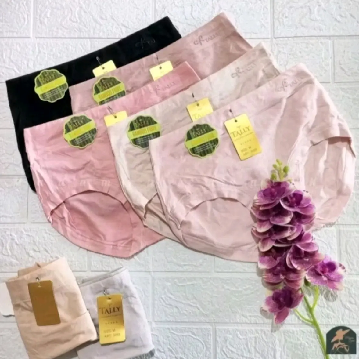 TERACOTTA19 - [ 3 PCS ] Celana dalam wanita gadis remaja TALLY 3088 High Waist Bahan Cotton Bamboo