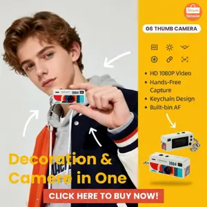 New Mini SLR Thumb Camera Keychain Kamera Digital Car Key Ring Kamera Digicam Vlog Anti Goyang Filter Kamera Pocket LED Flashlight Colorful Key Chain Best Party Gift