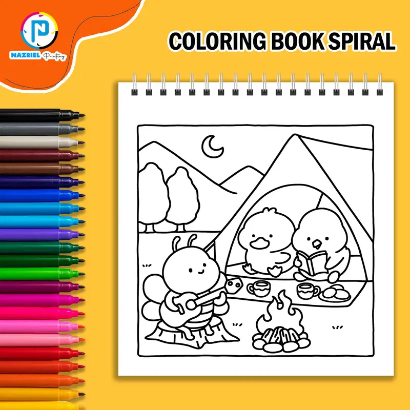 Hygge Vibes Coloring Book Buku Mewarnai spiral 4