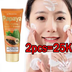 Papaya Pemutih Penghilang Flek Hitam Pembersih Wajah Pemutih Wajah Jerawat Face Cleanser Scrub Tungau Berminyak Cleansing Mencerahkan facial wash sabun muka Pencuci Kusam Pria hybrid cuci dokdo