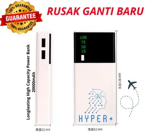 Powerbank 20000 mAh 2 Port - HYPER+ - bisa masuk kabin pesawat