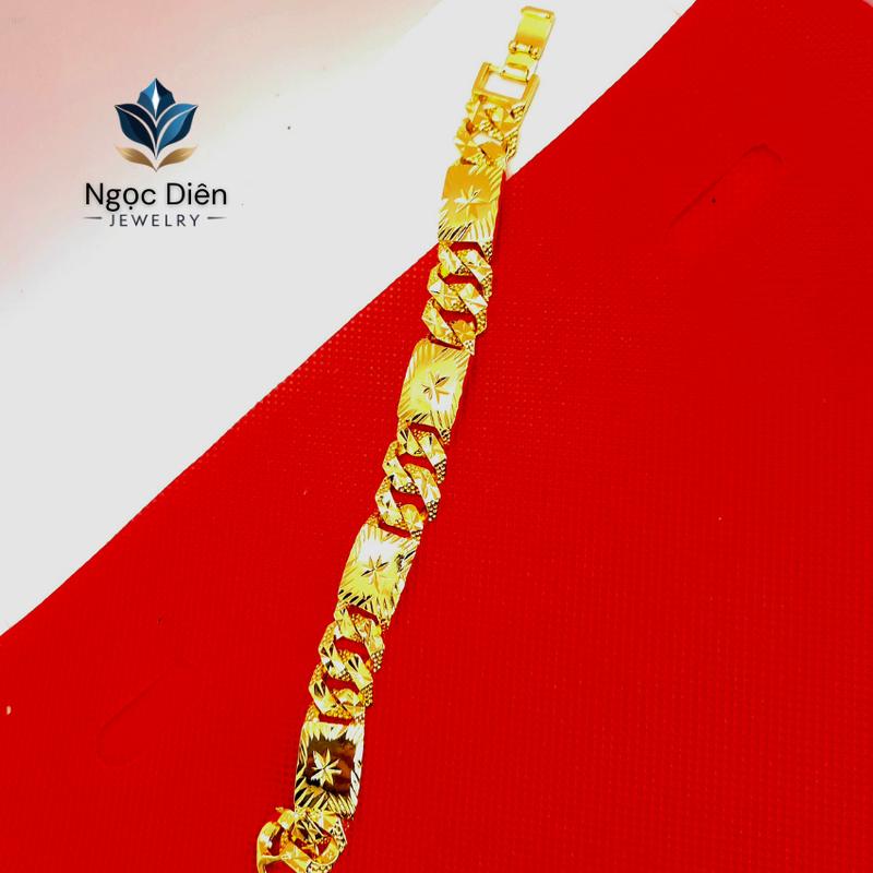 Lắc Tay Nữ Titan Hoa Tuyết Mạ Vàng 18K | Trang Sức Thời Trang Cao Cấp, Không Đen, Không Gỉ