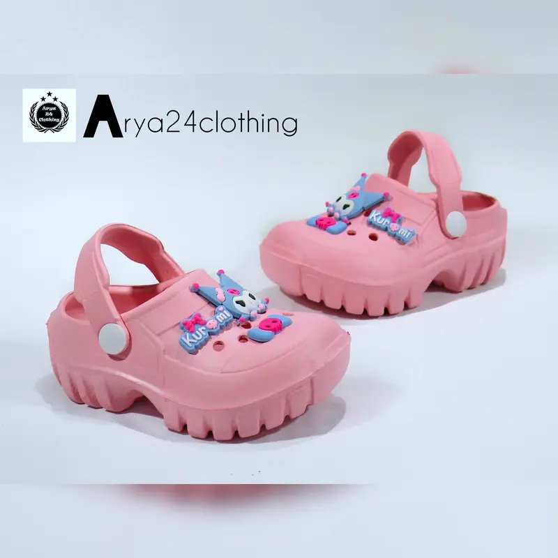 New Hilo's Sandal Anak Perempuan Model Tali Belakang selop Karakter Kuromi 0