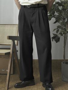 Pantalones de Hombre de Pierna Recta con Botón y Bolsillo, Corte Regular, Cómodos y Casuales para Trabajo, Oficina y Uso Diario, Ropa Inferior para Hombre para Todas las Estaciones