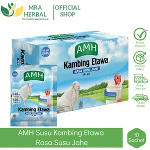 Susu Kambing Etawa AMH Rasa Jahe Merah | Per box isi 10 sachet  @25gr