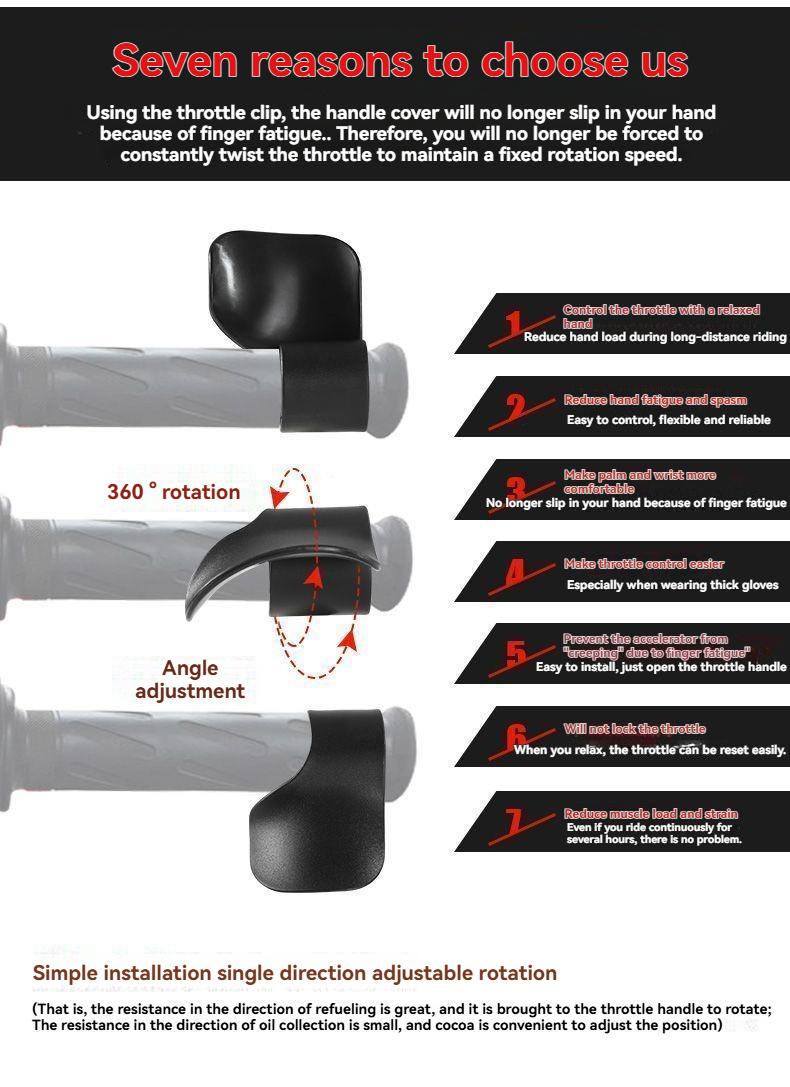 Product Introduction of Throttle booster motorcycle electric rider handlebar universal cruise control throttle clip universal labor saver 3