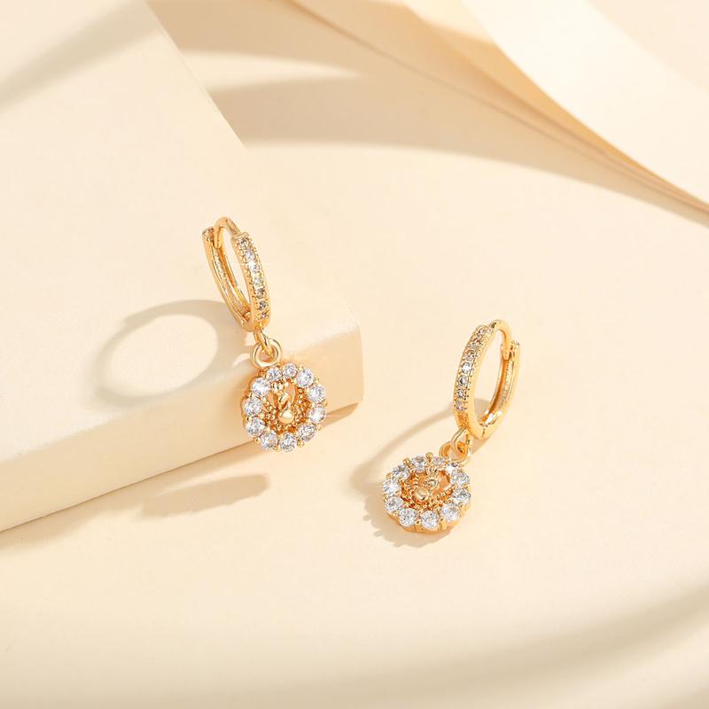 Product Introduction of LM128  Anting Titanium Bunga     Korea Anting Tusuk Permata Perhiasan Earrings 16