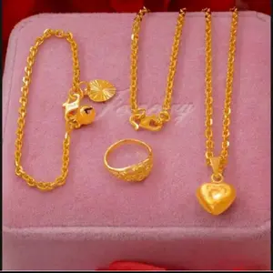 1set perhiasan di lapisi emas 24k perhiasan bracelent