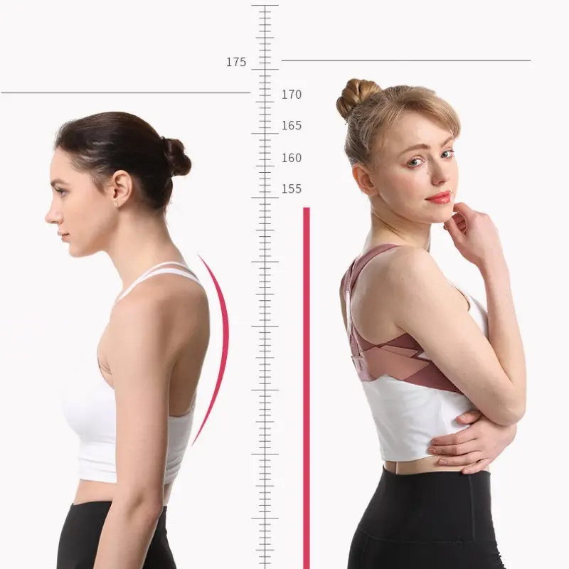 Tali Penyangga Bahu Korektor Postur Tubuh Camelback Shapewear Bahan Lembut Tali Pengikat yang Dapat Disesuaikan Sabuk Penyangga Punggung / Anak Dan Dewasa Alat Therapy Punggung /unisex korset  kerajaan adjustable  back body shaper 2