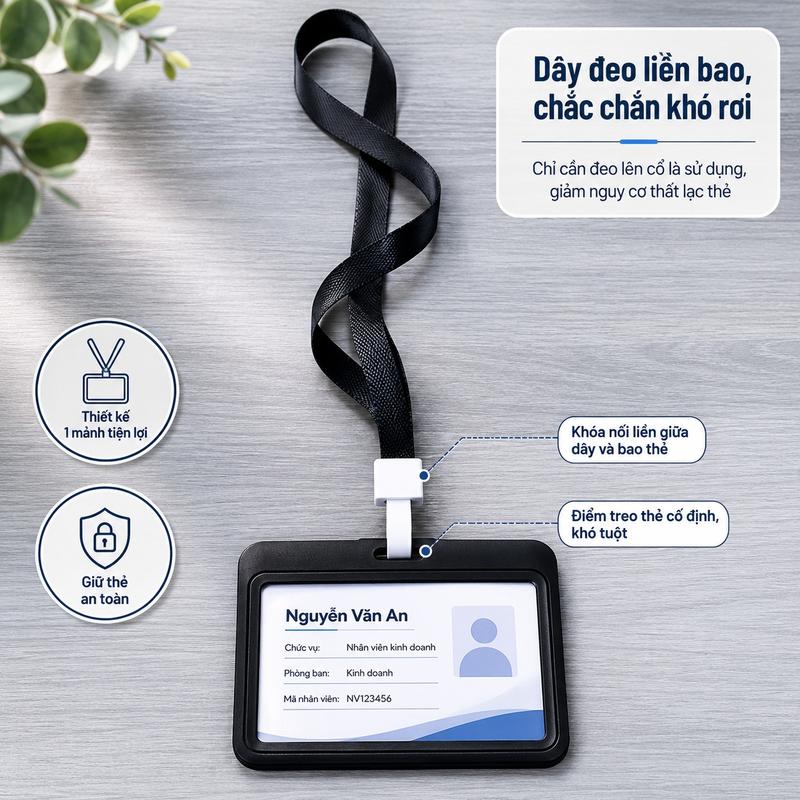 Thẻ định danh thiết kế chuyên nghiệp lịch sự phù hợp môi trường làm việc