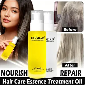 LUODAIS Hari Serum Treatment Rambut Argan Oil 80ml Hair Salon Perfect First Essential Tonic Pelembab Rambut Indah Bersinar Berkilau Sehat Kuat Anti Kering Kusam Bercabang Perawatan Rambut Kulit Kepala Aman Hair Treatment Care Beauty Product