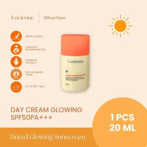 [FREE GIFT] READY LUCIENNE  MATTE TINTED GLOWING SUNSCREEN BPOM SPF 50 PA++++ Facial Mencerahkan Wajah Foundation Hitam Extract