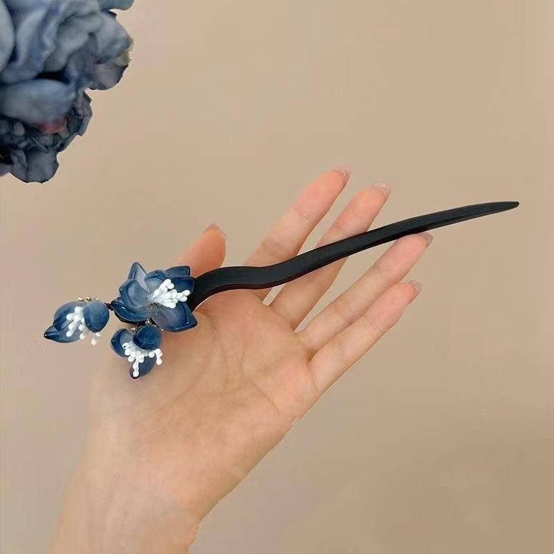 Kẹp Tóc Bằng Gỗ, Thiết Kế Hoa Phong Cách Cổ Trang, Kẹp Tóc Búi Tóc Cho Nữ, Kẹp Tóc Cuộn, Thích Hợp Cho Phong Cách Trung Quốc Mới Của Qipao Và Hanfu, Mũ Đội Đầu Women kẹp tóc xinh cho nữ Cua Càng Cua