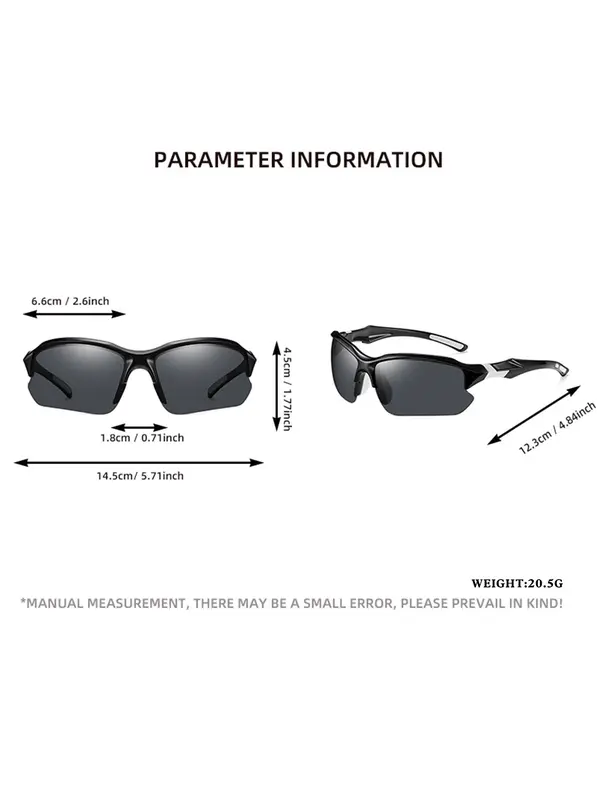 Unisex Sporty Semi-frame Wrap Around Sunglasses, Outdoor Cycling Driving Sunglasses, Biking Sunglasses, Fashion Accessories for Men & Women, Bicycle Shades 8