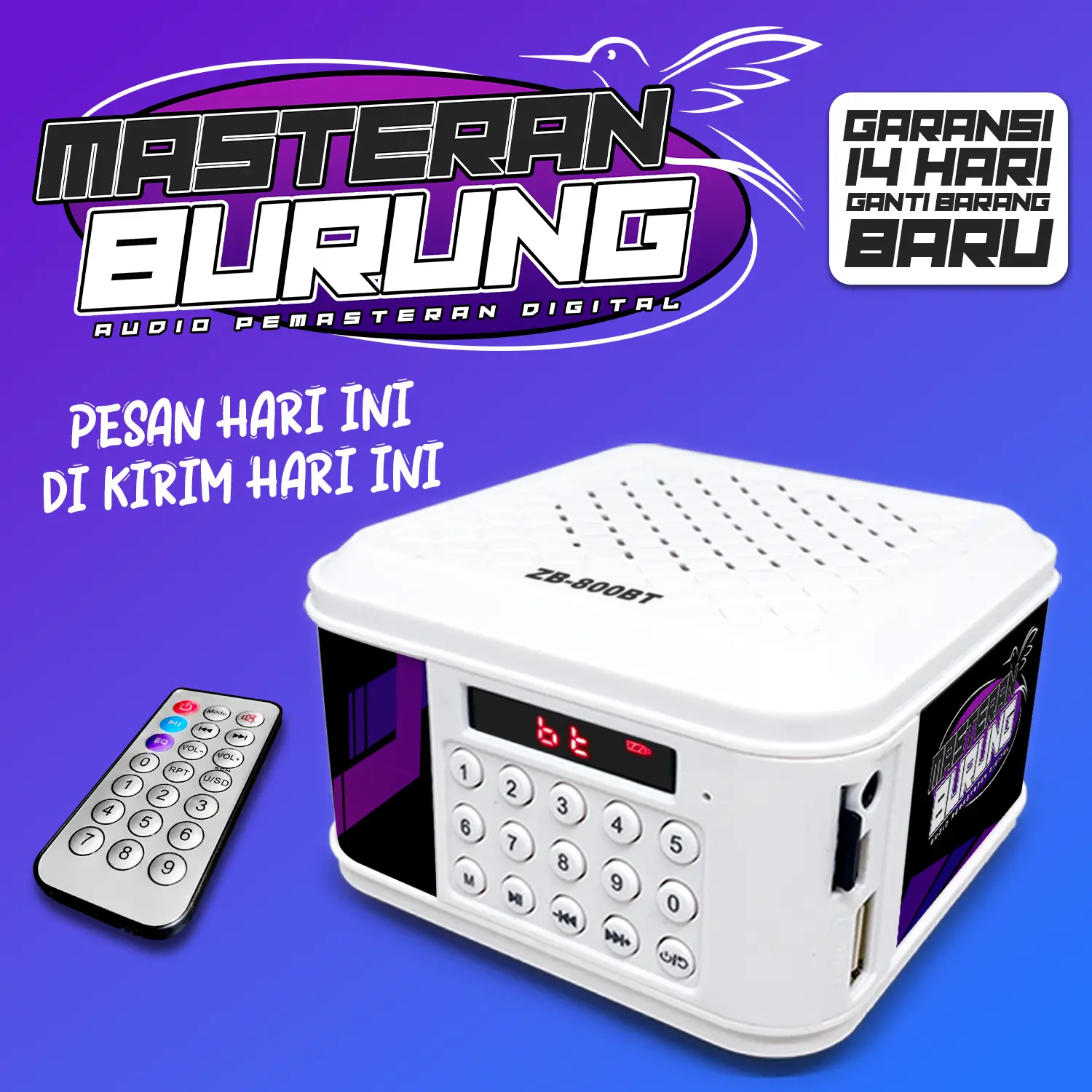 [LENGKAP] PEMASTERAN BURUNG PORTABLE ISI 235 SUARA MASTERAN BURUNG TERBAIK WARNA PUTIH