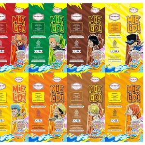 Mie Lidi Karakter Isi 50pcs by Doremi Snack dengan Varian Rasa Original Ayam Bawang Balado Pedas Laut Jagung Manis