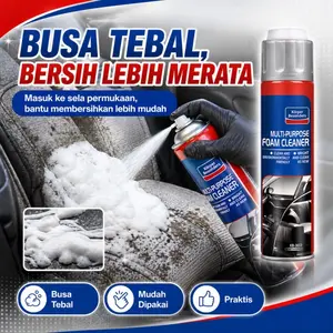 Pembersih jok mobil: Pembersih busa: untuk dasbor dan panel pintu, menghilangkan debu dan noda membandel, memberikan pembersihan cepat.