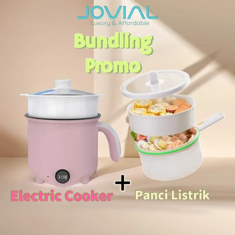 Jovial Bundling Panci Listrik SNI + Portable Electric Cooker Frying Pan 0