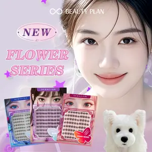 BEAUTY PLAN Peony Lashes Bulu Mata Palsu Kembali Panjang Bulumata tahan air13-16mm D Curl Gaya PEONY Gaya tebal Bulumata Extension eyelash Maskara dengan satu set lem eyelash extension yang terbaru dengan satu set lemeyelash
